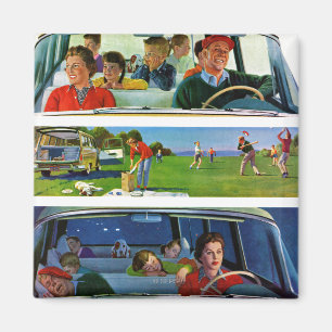 Vor, während u. nach Picknick Magnet