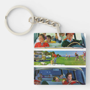 Vor, während und nach dem Picknick Schlüsselanhänger
