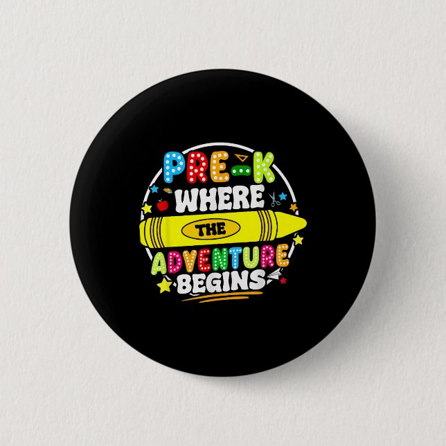 Vorab, wo das Abenteuer beginnt Prek Teache Button (Vorderseite)