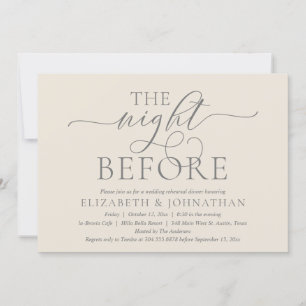 Vorabend, Modernes Hochzeitsessen Probe Einladung