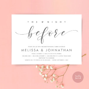 Vorabend, Modernes Hochzeitsessen Probe Einladung