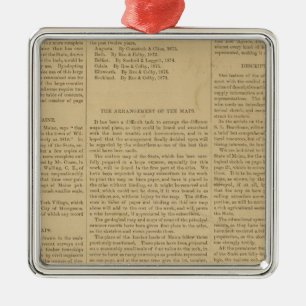 Voratlas des Staat Maine Silbernes Ornament