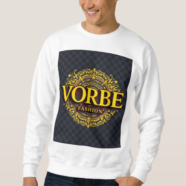 VORBE Fashion Premium Gold Monogram Raglan T - Shi Sweatshirt (Vorderseite)