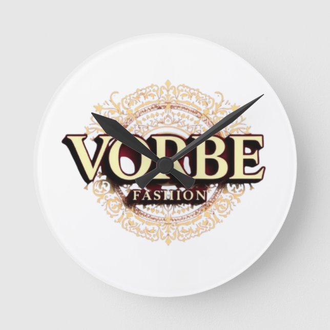 VORBE Fashion Wall Clock Runde Wanduhr (Vorderseite)