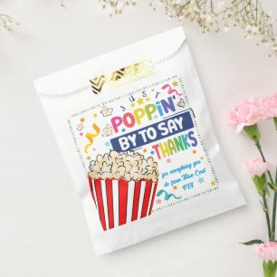 vorbeikommen, um Danke zu sagen Popcorn Freiwillig Geschenktütchen
