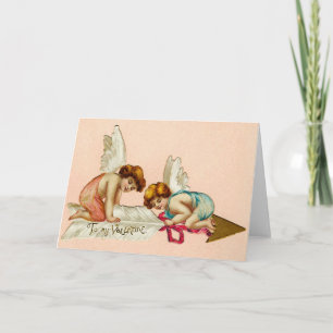 Vorbereiten des Pfeils der Liebe Feiertagskarte