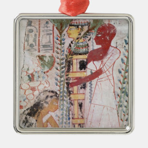 Vorbereiten einer Mama für eine Silbernes Ornament