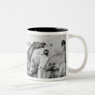 Vorbereiten für ein Rennen Zweifarbige Tasse