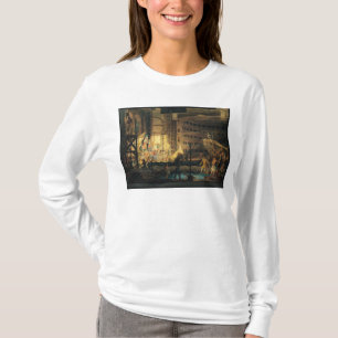 Vorbereiten von Landschaft in einem Theater T-Shirt
