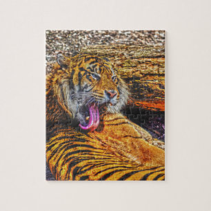 Vorbereiten von Sumatran Tiger Big Cat Wildlife Puzzle