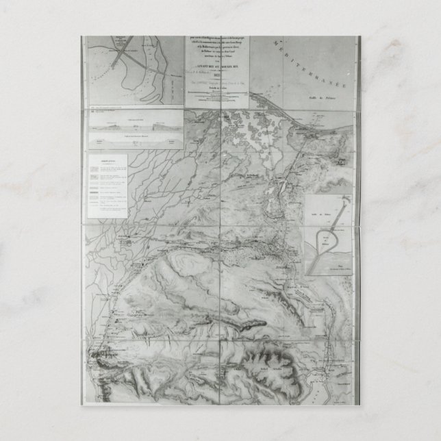 Vorbereitende Karte des Suezkanals 1855 (Vorderseite)