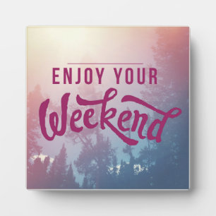 Vorbereitet für das Wochenende Fotoplatte