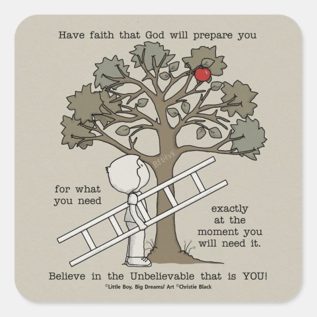 vorbereitet sein quadratischer aufkleber (Vorderseite)