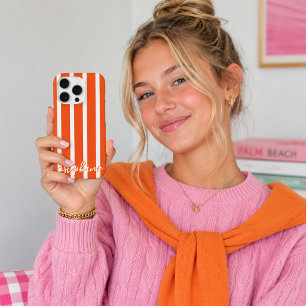 Vorbereitete iPhone-Hülle mit orangem Streifen und iPhone 16 Pro Hülle