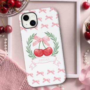 Vorbereitete Kirschen Rosa Schleifen Lorbeerkranz Case-Mate iPhone 14 Plus Hülle