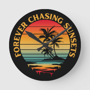 VORBEREITETE SUNSETS RUNDE WANDUHR