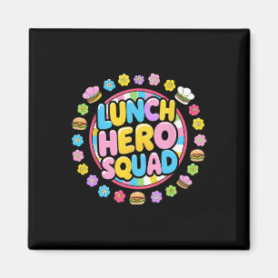Vorbereitete Zurück zur Schule Mittagessen-Dame-Sq Magnet