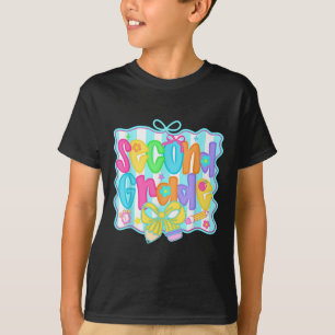Vorbereitete zweite 2. Klasse Lehrer Team Bow Zurü T-Shirt