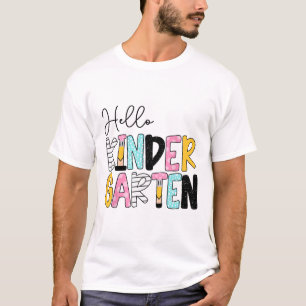 Vorbereiteter Lehrer Bleistift Notizbuch Hallo Kin T-Shirt