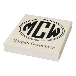 Vorbereitung 3 Anfangsbuchstaben Kreis Monogramm N Gummistempel