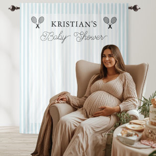 Vorbereitung auf Blaues Tennis-Thema Baby Shower H Wandteppich