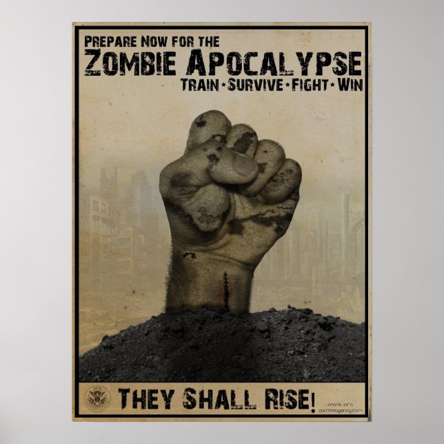 Vorbereitung auf das Poster der Zombie-Apokalypse (Vorne)