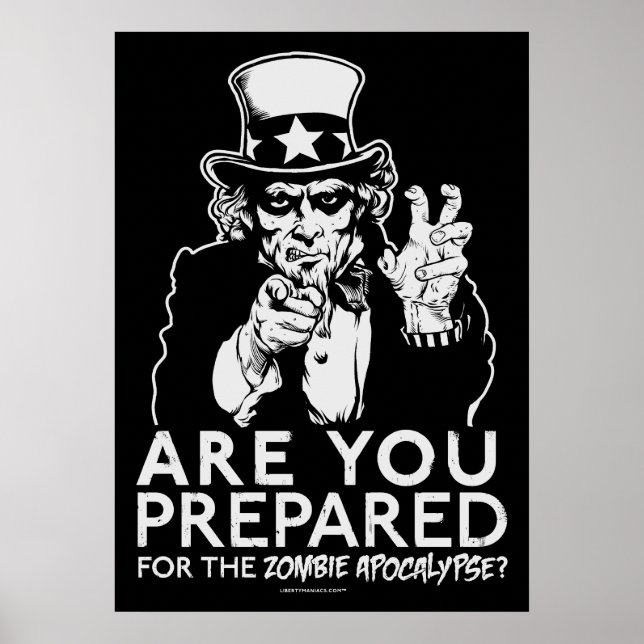 Vorbereitung auf das Zombie-Apokalypse-Poster Poster (Vorne)