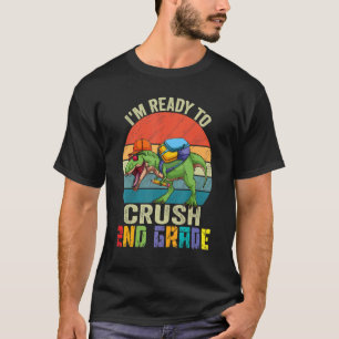 Vorbereitung auf den Crush 2. Klasse Dinosaur Trex T-Shirt