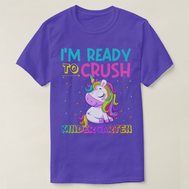 Vorbereitung auf den Crush Kindergarten Einhorn zu T-Shirt (Design vorne)