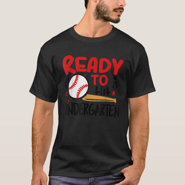 Vorbereitung auf den Kindergarten Baseball im Vors T-Shirt (Vorderseite)