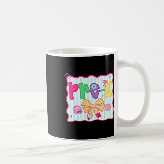 Vorbereitung auf den Schulbeginn Pre-k Niedlich Co Kaffeetasse (Rechts)