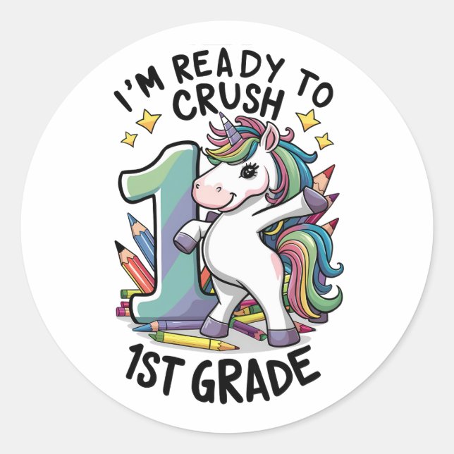 Vorbereitung auf den Zusammenbruch des ersten Schu Runder Aufkleber (Vorderseite)