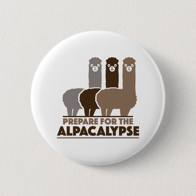Vorbereitung auf die Alpacalypse Button (Vorderseite)