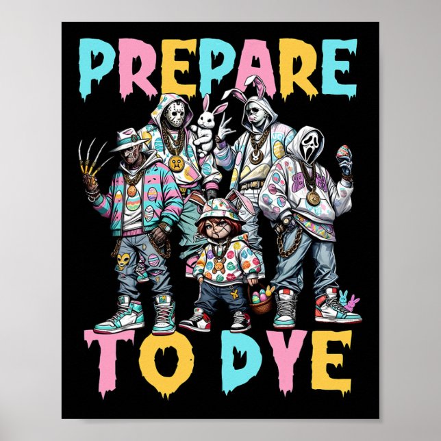 Vorbereitung auf Groovy Dye Funny Bunny Oaster Hor Poster (Vorne)