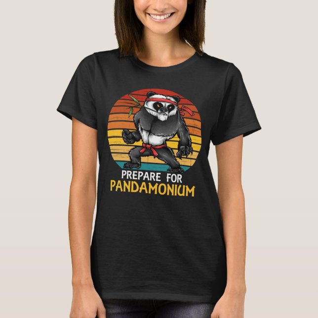 Vorbereitung auf Pandamonium für Panda Fans und Kr T-Shirt (Vorderseite)