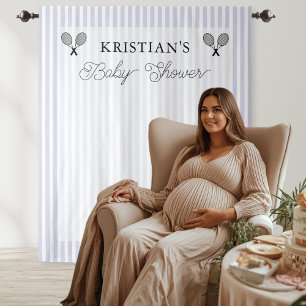 Vorbereitung auf Purpur Tennis Thema Baby Shower H Wandteppich