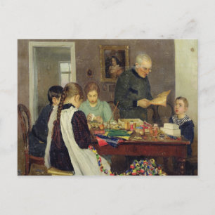 Vorbereitung auf Weihnachten, 1896 Feiertagspostkarte