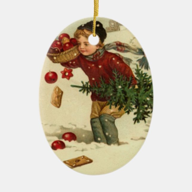Vorbereitung auf Weihnachten Keramikornament (Vorne)