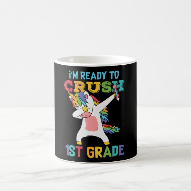 Vorbereitung Crush 1. Klasse Back School Einhorn E Kaffeetasse (Mittel)