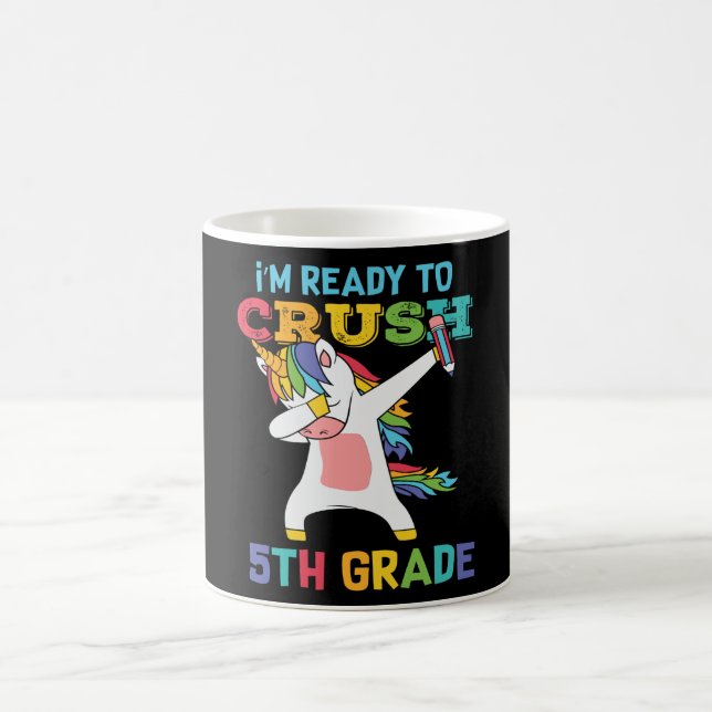 Vorbereitung Crush 5. Klasse Back School Einhorn E Kaffeetasse (Mittel)