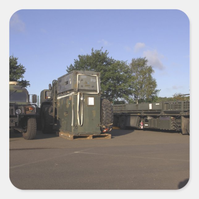 Vorbereitung der Ladung Quadratischer Aufkleber (Vorderseite)