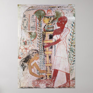 Vorbereitung einer Mumie für eine Zeremonie zur Re Poster