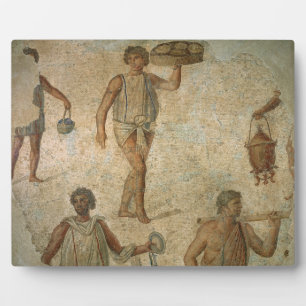 Vorbereitung für ein Bankett, Marmorteil, li Fotoplatte