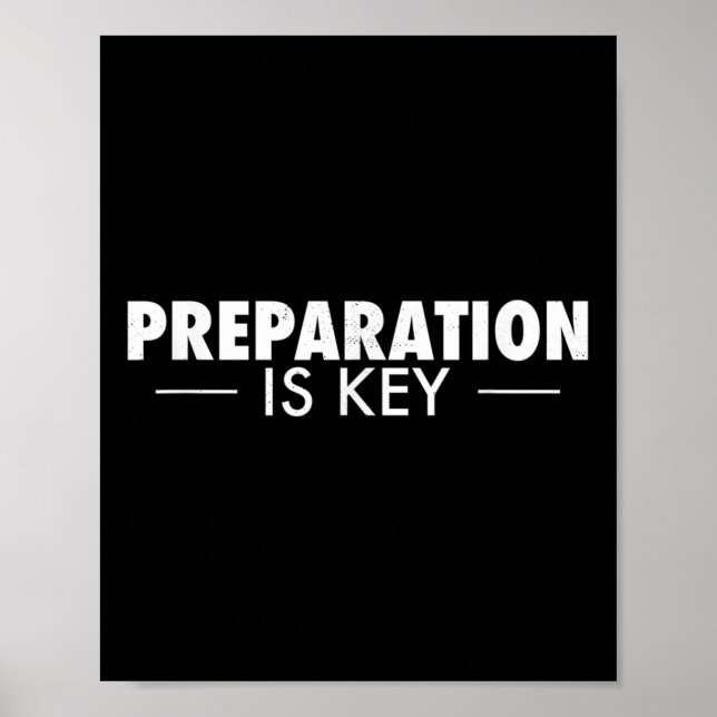 Vorbereitung ist der wichtigste Prepper Poster (Vorne)
