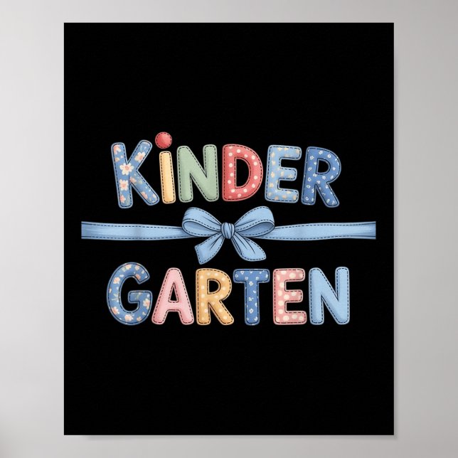 Vorbereitung Kindergarten-Lehrer-Team-Bow Zurück z Poster (Vorne)