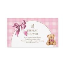 Vorbereitung Teddy Bär Rosa Karo Anzeige Dusche  