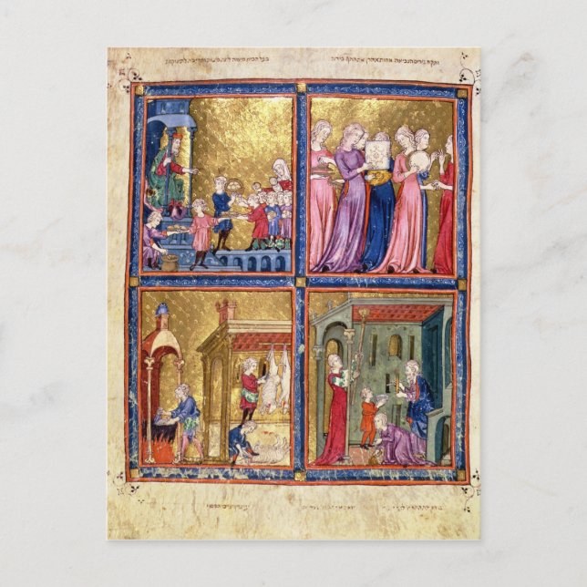 Vorbereitungen für den Pessach Postkarte (Vorderseite)