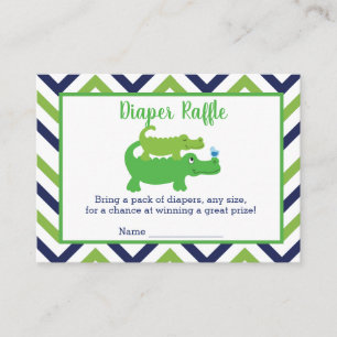 Vorbereitungsschildkröten-Baby-Party-Windel-Raffle Begleitkarte