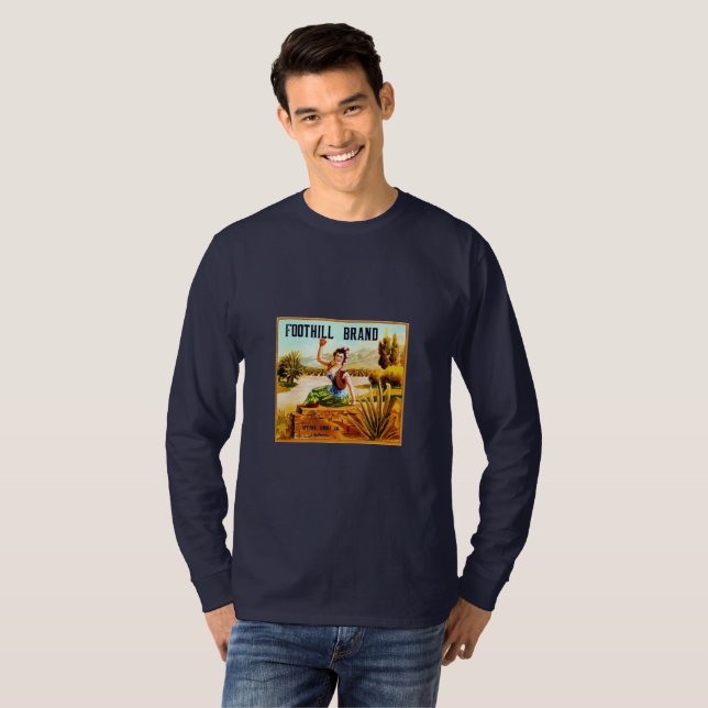 Vorberg-Marken-orange Kisten-Kunst-T - Shirt (Vorne ganz)