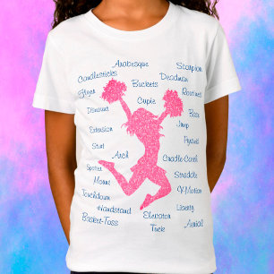 Vorbildliche Begriffe Typografie Pink & Blue T - S T-Shirt